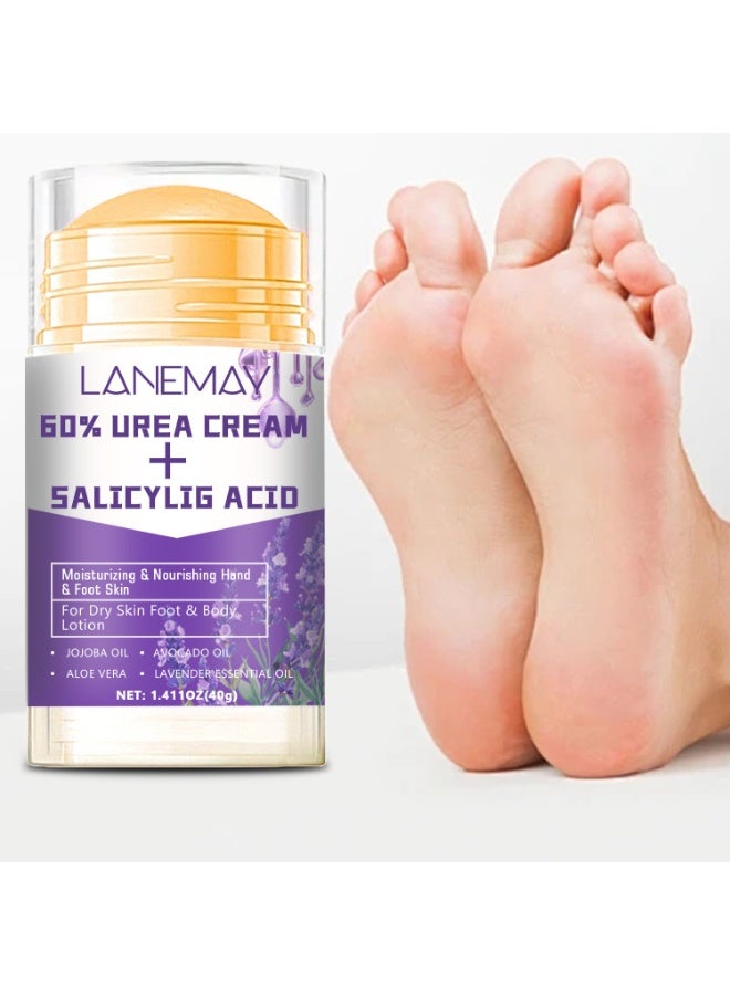LANEMAY Urea Cream 60 Percent for Feet Maximum Strength with Salicylic Acid, Callus Remover, Dead Skin Exfoliation, Hand and Foot Cream for Dry Cracked Hands,Elbows, Feet, Heels, Knees - Image 2
