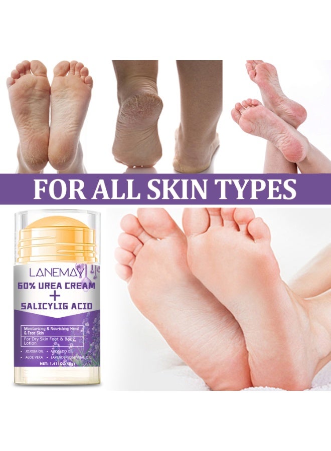 LANEMAY Urea Cream 60 Percent for Feet Maximum Strength with Salicylic Acid, Callus Remover, Dead Skin Exfoliation, Hand and Foot Cream for Dry Cracked Hands,Elbows, Feet, Heels, Knees - Image 4