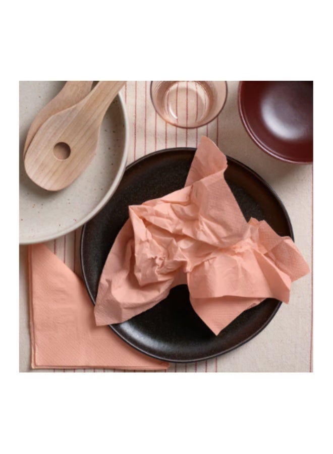 FANTASTISK Paper napkin, orange-pink, 33x33 cm - Image 2