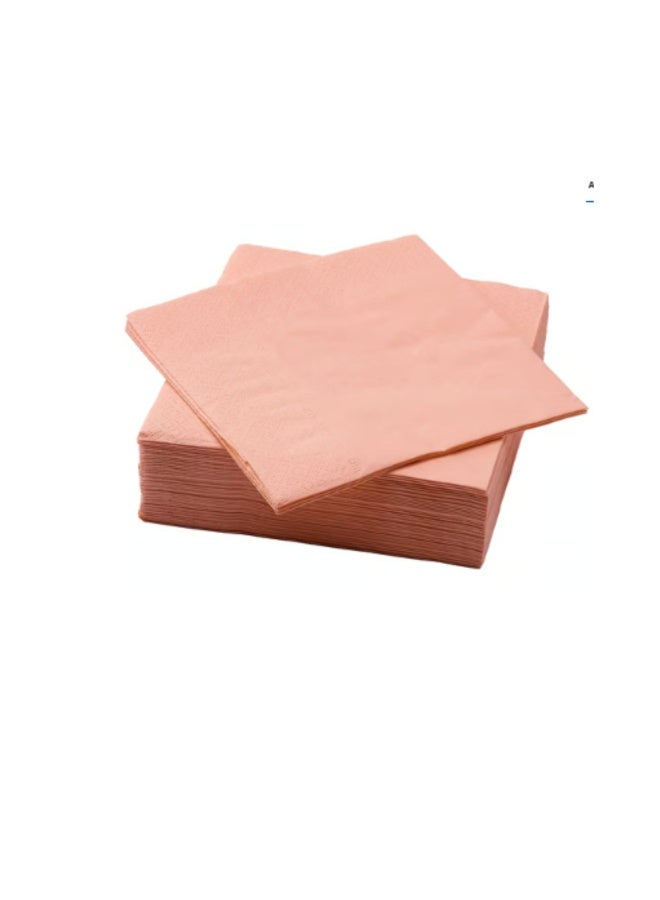 FANTASTISK Paper napkin, orange-pink, 33x33 cm - Image 1