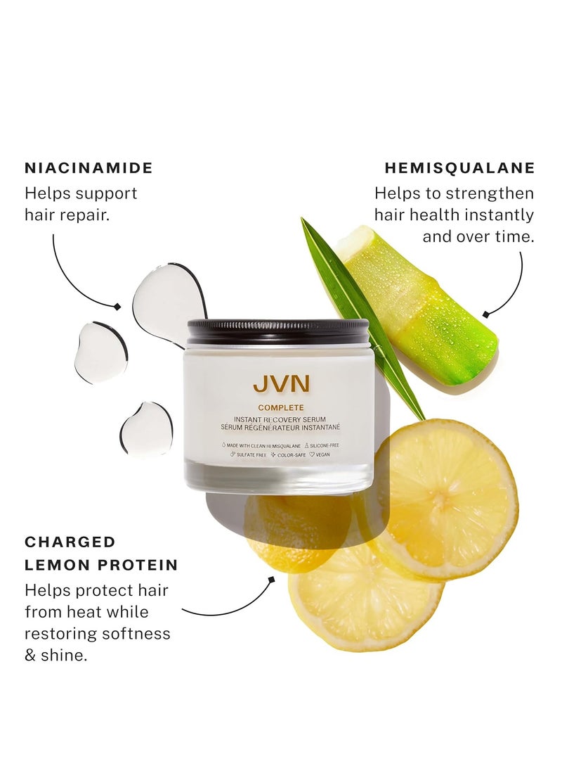 JVN JVN Complete Instant Recovery Serum, Leave-In Anti Frizz Hair Serum, Repairs Hair and Protects Against Heat Damage, Smoothing Serum for All Hair Types, 3.4 Fluid Ounces  - Image 2
