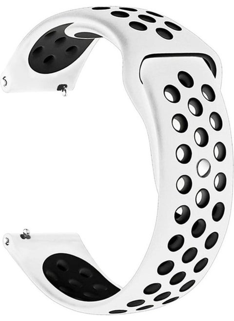 Amazfit Gtr3 and Gtr3 Pro Compatible Soft Textured Nike Style Perforated Patterned Silicone Band Strap