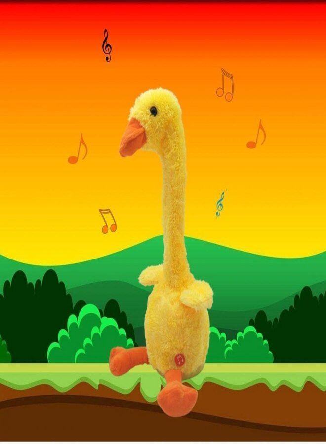 Wriggle Dancing Recording Rechargeable Talking Singing Electronic Duck Plush Toy for Kids - Image 2