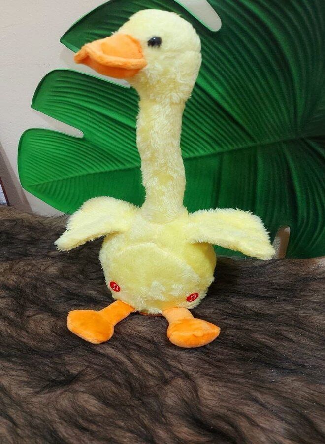 Wriggle Dancing Recording Rechargeable Talking Singing Electronic Duck Plush Toy for Kids - Image 3