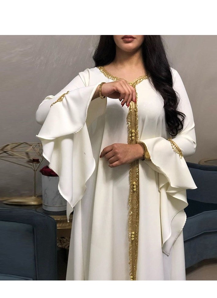 Best Gift Fashion - Best Gift Jalabiya Kaftan Dress For Women White Color - Image 1