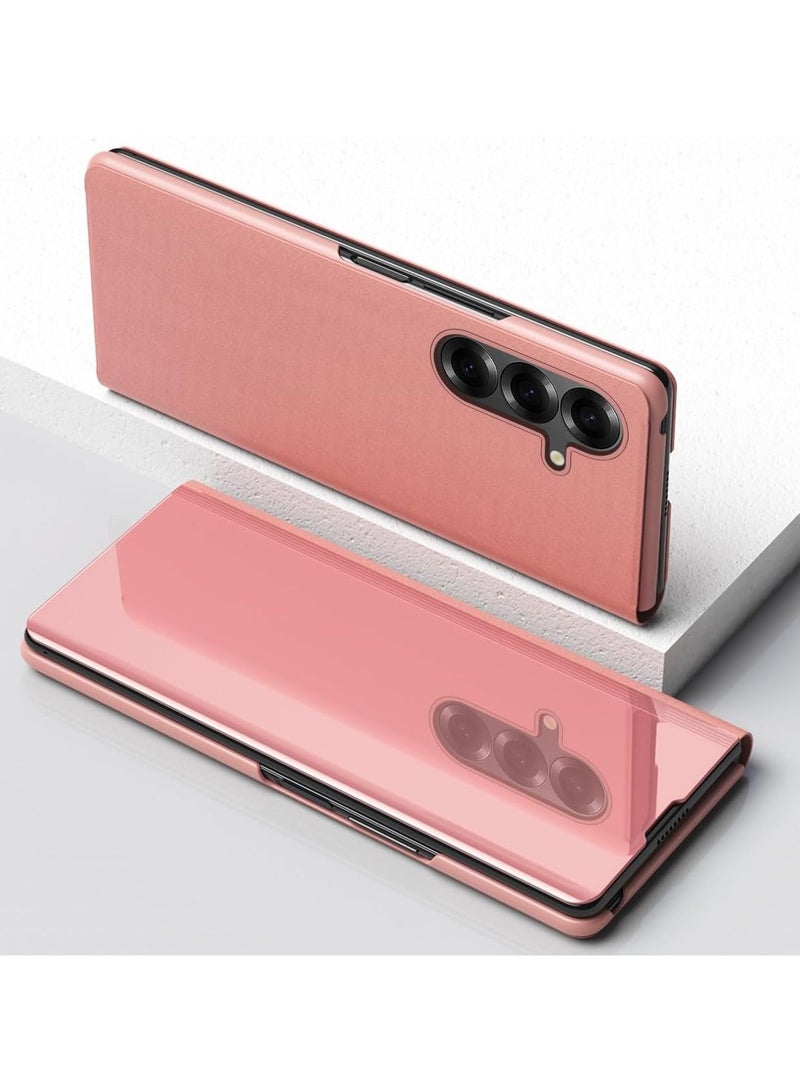 عام "غلاف فاخر مذهّب لجهاز Samsung Galaxy Z Fold 7 5G - مع نافذة عرض واضحة وحامل قلاب، حماية كاملة للجسم مقاومة للصدمات" - Image 2