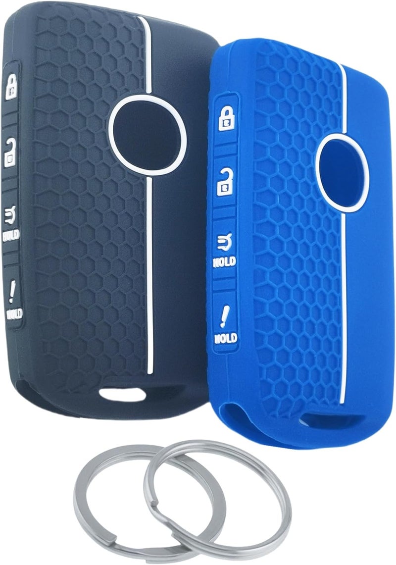 RUNZUIE Silicone Key Fob Cover Set for Mazda