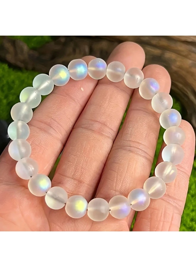 Goolsky One 8mm Frosted Moonlight Bracelet, Simple and Elegant Couple Style Hand Chain, Vacation Style - Image 3