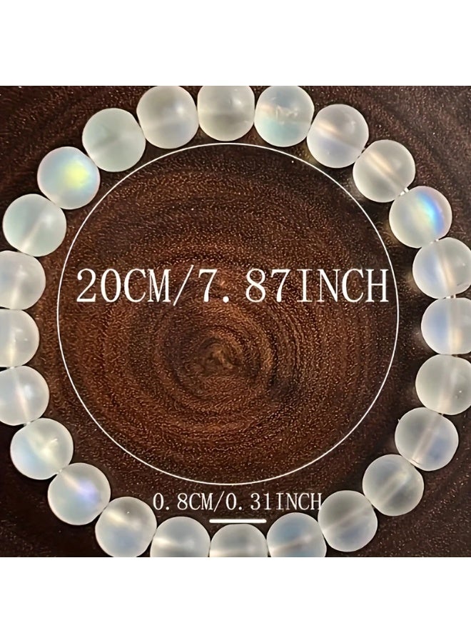 Goolsky One 8mm Frosted Moonlight Bracelet, Simple and Elegant Couple Style Hand Chain, Vacation Style - Image 4