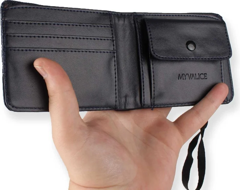 My Valice Men's Leather Wallet and Card Holder 1902 Navy Blue