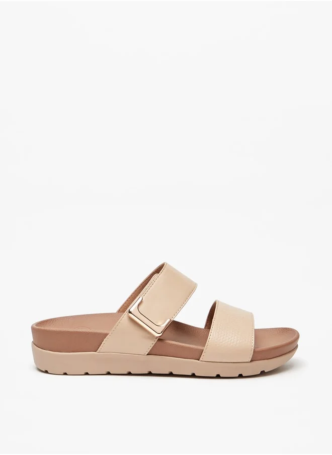 لو كونفورت Women's Textured Slip-On Sandals