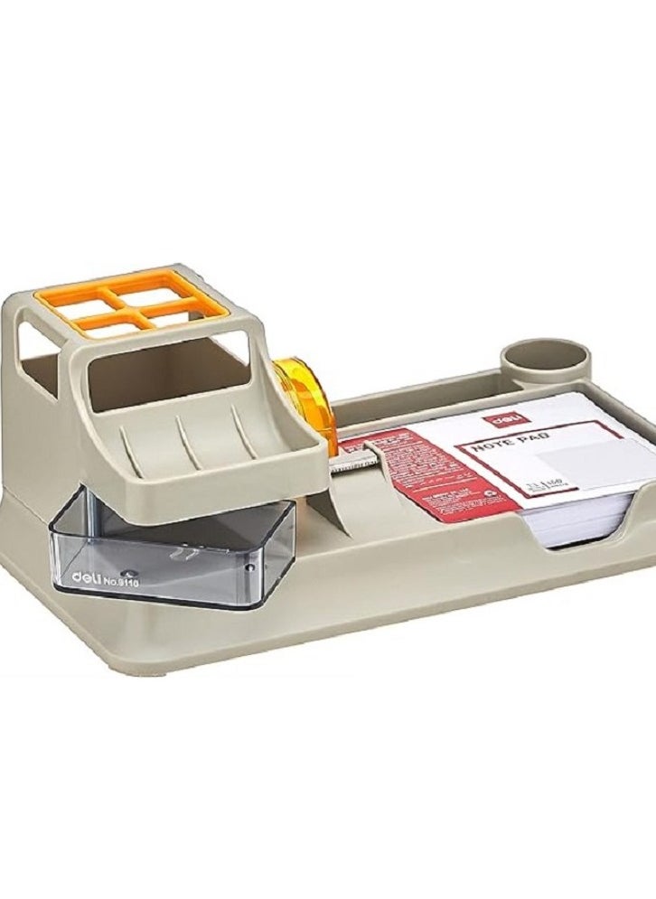 Deli Desktop Stationery Storage Box With 7 Compartments Suitable For Home Office School Art Supplies  - Image 3