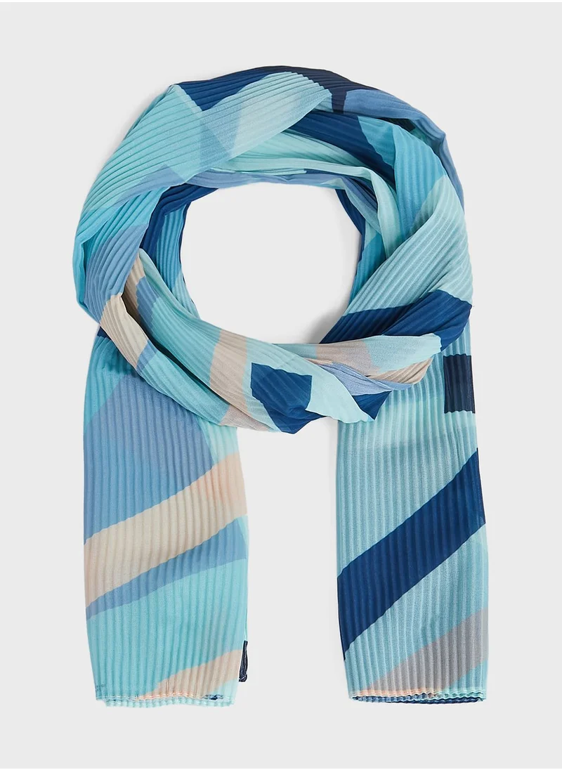 ELLA Pleated Chiffon Long Scarf