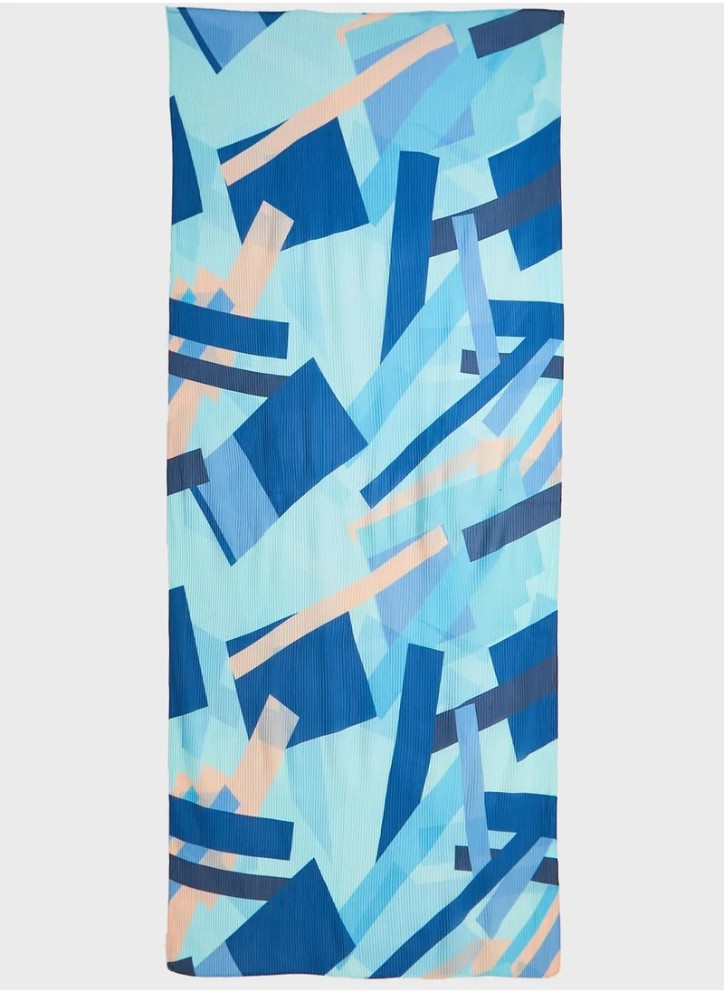 ELLA Pleated Chiffon Long Scarf