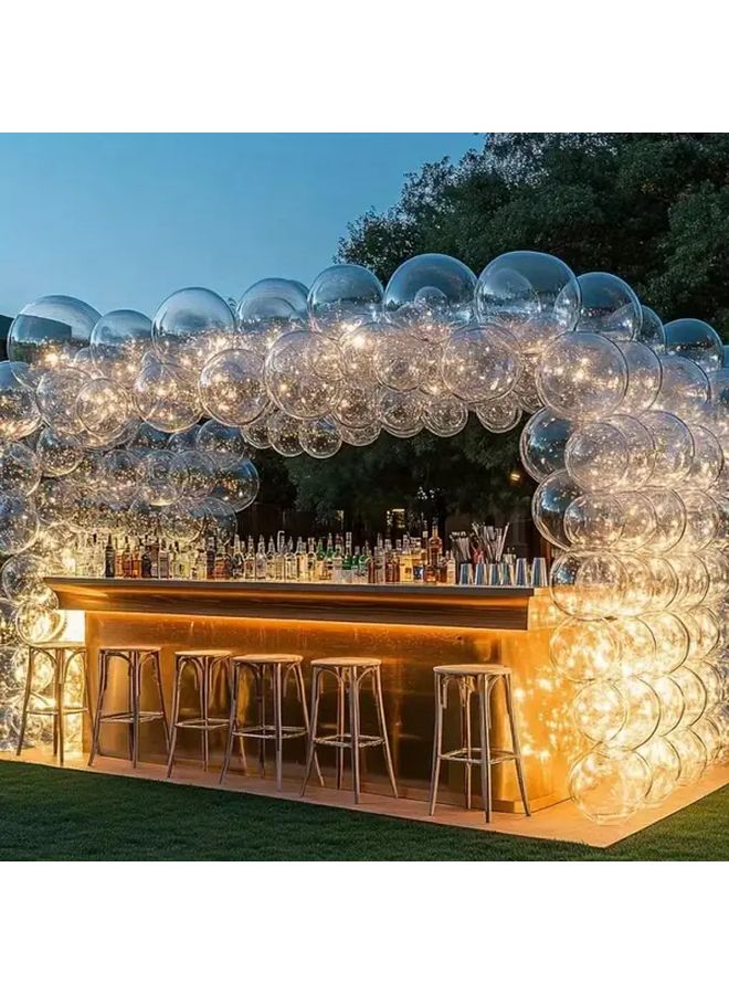 24 Inch 10 Pcs Transparent PVC Balloons Reusable Wrinkle Free Party Decorations - Image 4