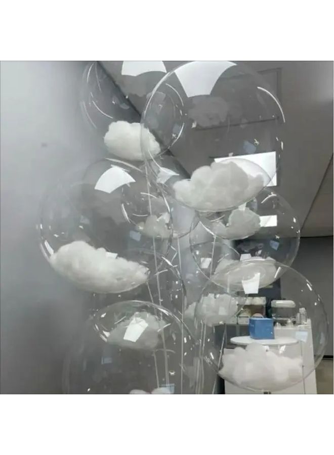 24 Inch 10 Pcs Transparent PVC Balloons Reusable Wrinkle Free Party Decorations - Image 2