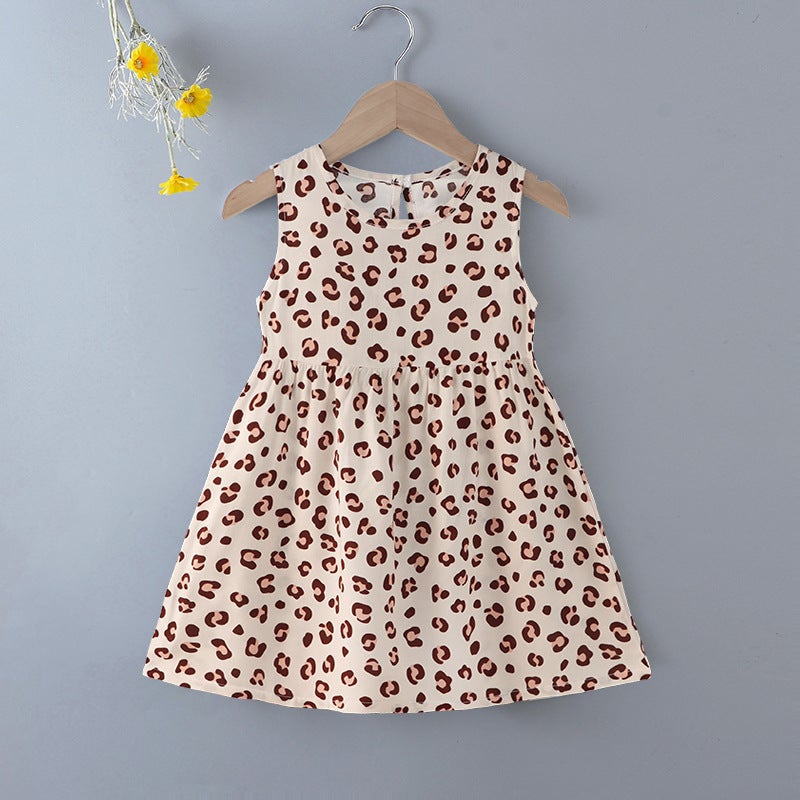 Girl's dress Summer Floral Princess Dress Beach Dress 2025 New Cotton Vest Dress Children'S A- Line Dress - Image 1