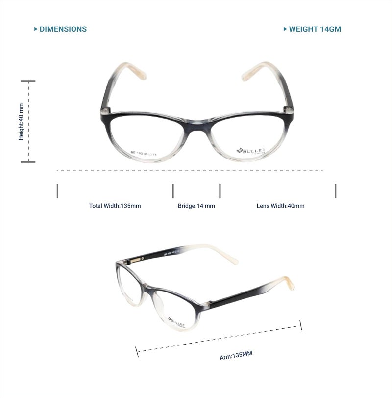 Lens + Lensplus Cateye Shape TR Full Rim Eyeglasses with Lightweight Unisex Eyewear for Men & Women | Stylish Computer & Daily Use Frame - Image 4