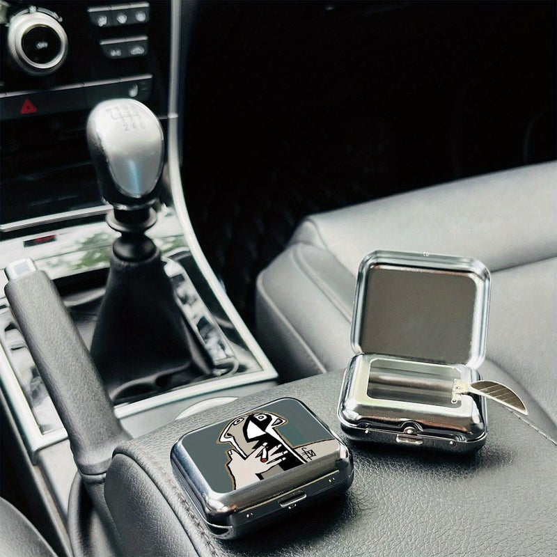 Metallic Color Portable Mini Ashtray For Car Outdoor Smoking Accessories - Image 4