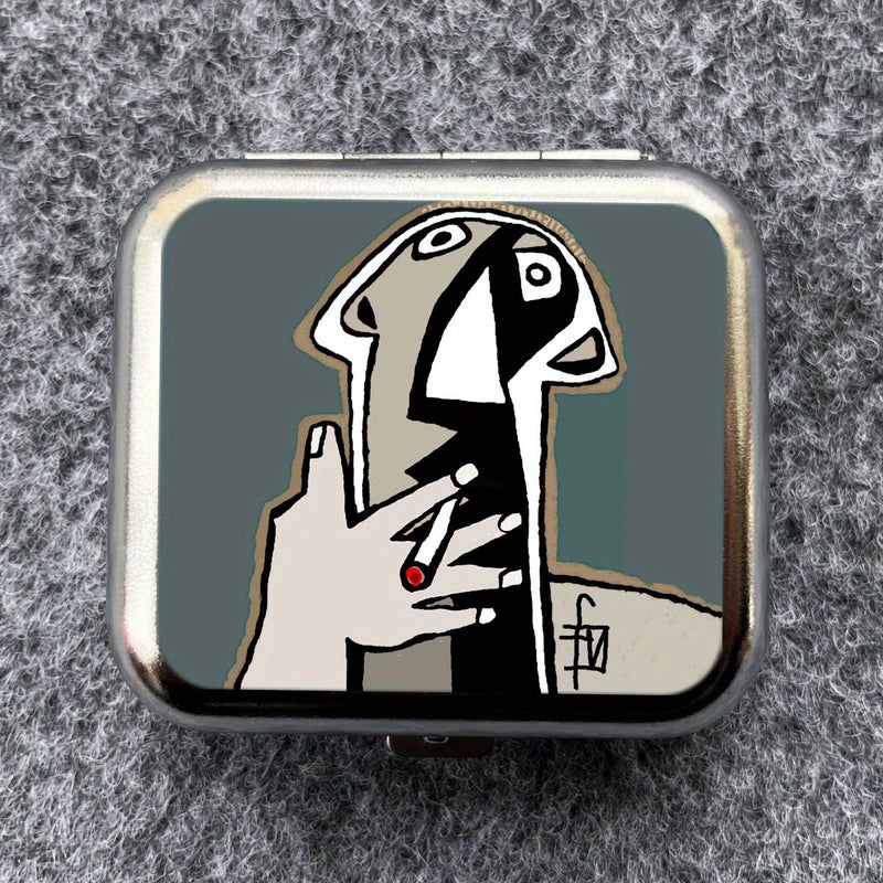 Metallic Color Portable Mini Ashtray For Car Outdoor Smoking Accessories - Image 1