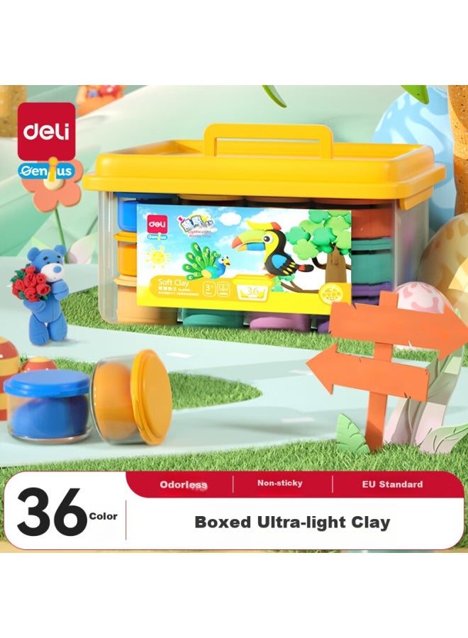 Deli 36-color Ultra-light Clay, Handmade Clay, Play Dough, Colored Clay, Birthday Gift Toy For Boys And Girls, 67849 - Image 1