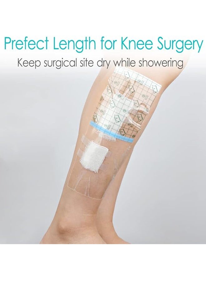 5 Pcs Waterproof Surgical Dressings, Transparent Adhesive Bandages for Wound Care, Post-Surgery Incision Protection (Knee, C-Section, Spinal, etc.), Breathable & Elastic Medical Tape, 10*30cm - Image 2