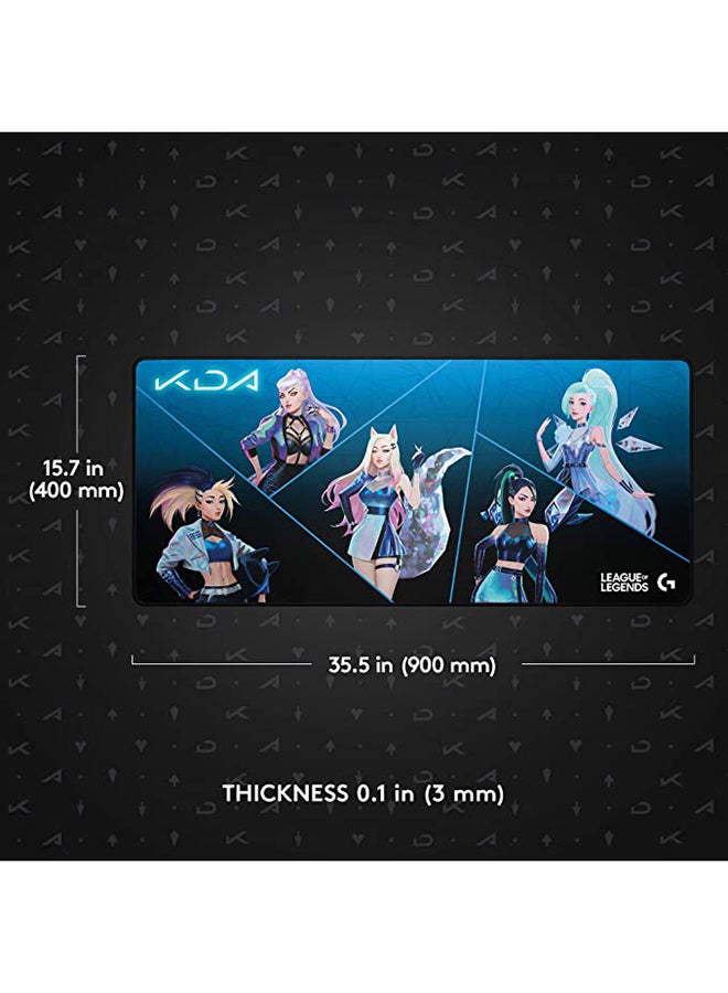 Logitech G840 K/DA XL Cloth Gaming Mouse Pad, 3 mm Thin Pad, Stable Rubber Base, Official League of Legends Gaming Gear - Image 3