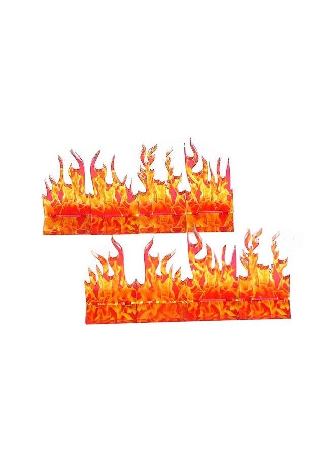 Wall Of Fire Miniature (Set Of 8) Spell Effects Flame Terrain For D&D Dungeons And Dragons Pathfinder And Other Tabletop Rpg