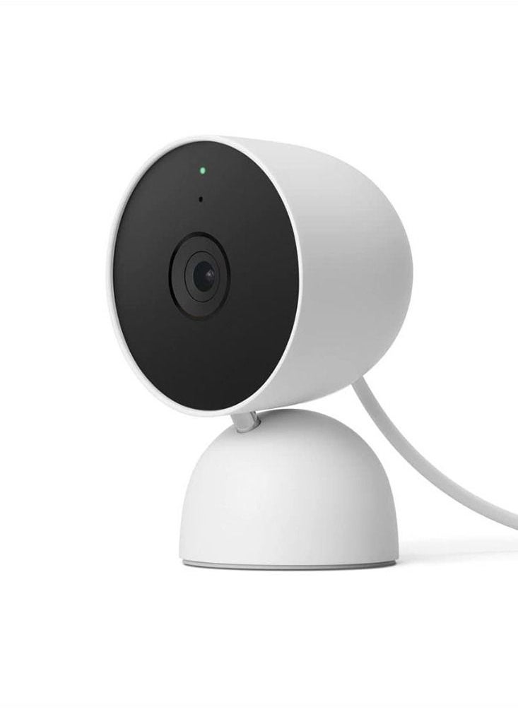 Google - Google Nest Cam 2nd Generation Indoor Wired GA01998-US Snow - Image 1