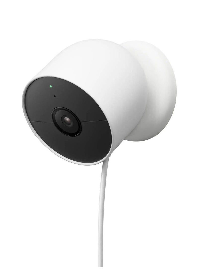 Google - Google Nest Cam 2nd Generation Indoor Wired GA01998-US Snow - Image 1