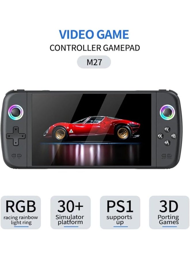 Large 7-Inch IPS Retro Handheld Game Console, 30,000+ Built-in Games, 3D Gaming Support, 30+ Emulators, TV Output, 4000mAh Battery - Image 2