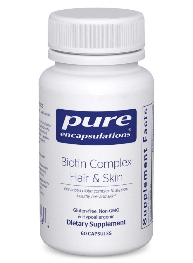 Pure Encapsulations مجمع البيوتين النقي للشعر والبشرة | مجمع البيوتين لدعم صحة الشعر والبشرة | 60 كبسولة - Image 1