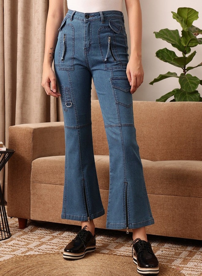 STREET 9 Comfort Bootcut Cropped Jeans for Women - Image 1