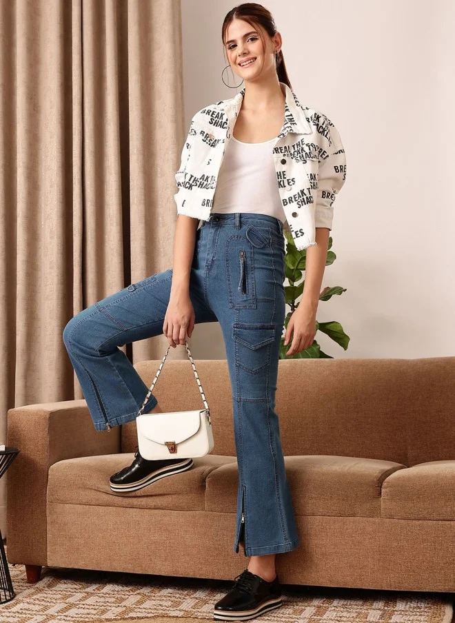 STREET 9 Comfort Bootcut Cropped Jeans for Women