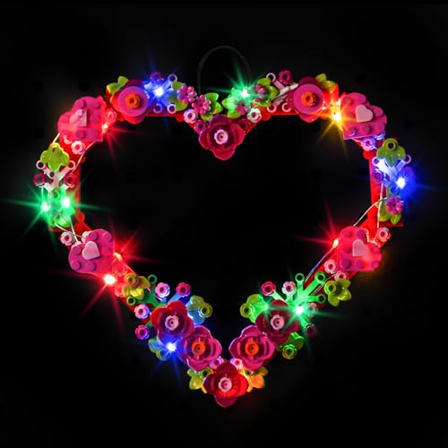 Hilighting Upgraded Led Light Kit Compatible with Lego Heart Ornament Building Set Lights Decoration Compatible with Lego 40638 Great Gift for Valentines Day Model Not Included - Image 1