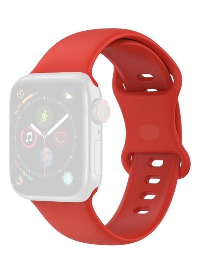 HuHa Replacement Watchband For Apple Watch Series 7/6/5/4/3/2/1/SE 38/40/41mm Red - Image 1