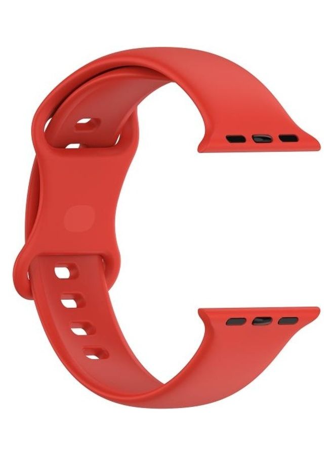 HuHa Replacement Watchband For Apple Watch Series 7/6/5/4/3/2/1/SE 38/40/41mm Red - Image 3