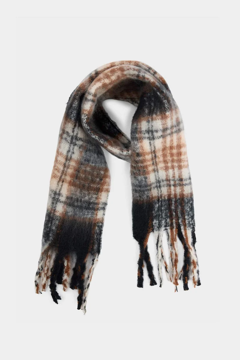 ديفاكتو Boy Plaid Neck Scarf