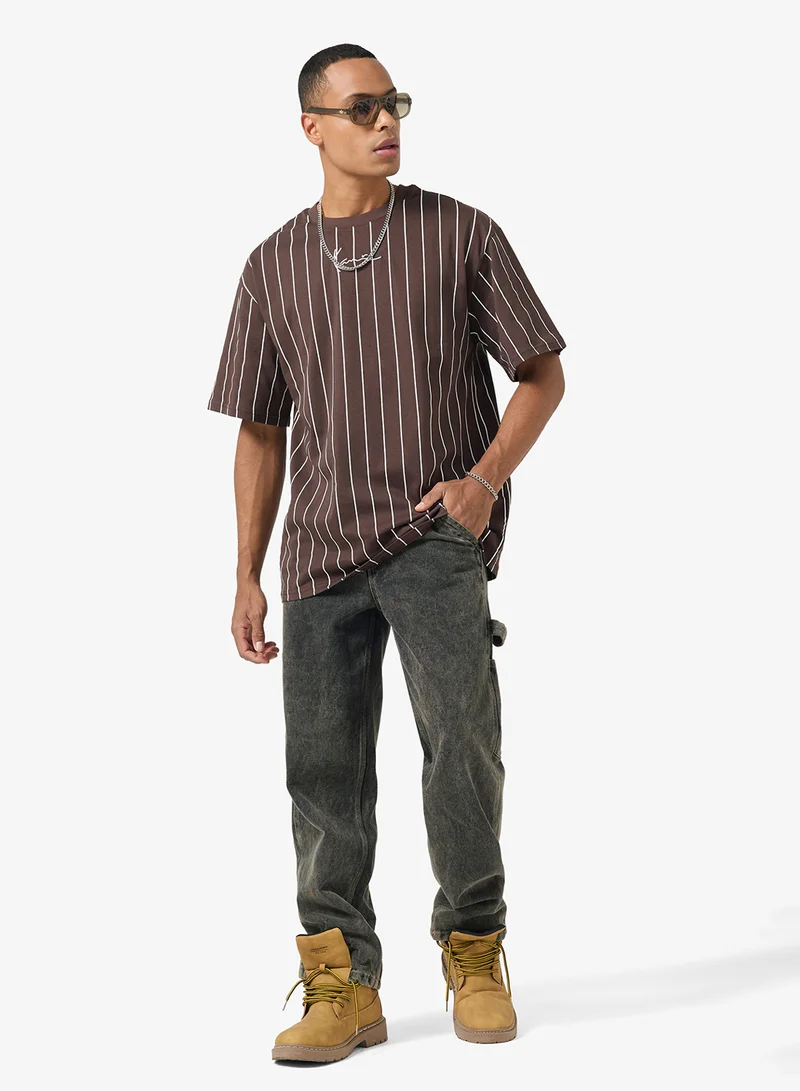 Karl Kani  Small Signature Essential Pinstripe T-Shirt for Men | Best Price UAE