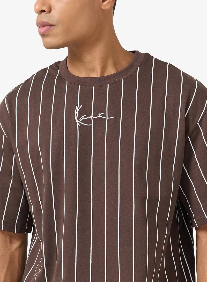 Karl Kani  Small Signature Essential Pinstripe T-Shirt for Men | Best Price UAE