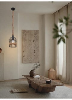 Best Power Rustic Rope Pendant Light 6610-1, E27 Base, Adjustable 90cm, Vintage Hanging Ceiling Lamp for Dining Room, Living Room, Bedroom – Bulb Not Included  - Image 1