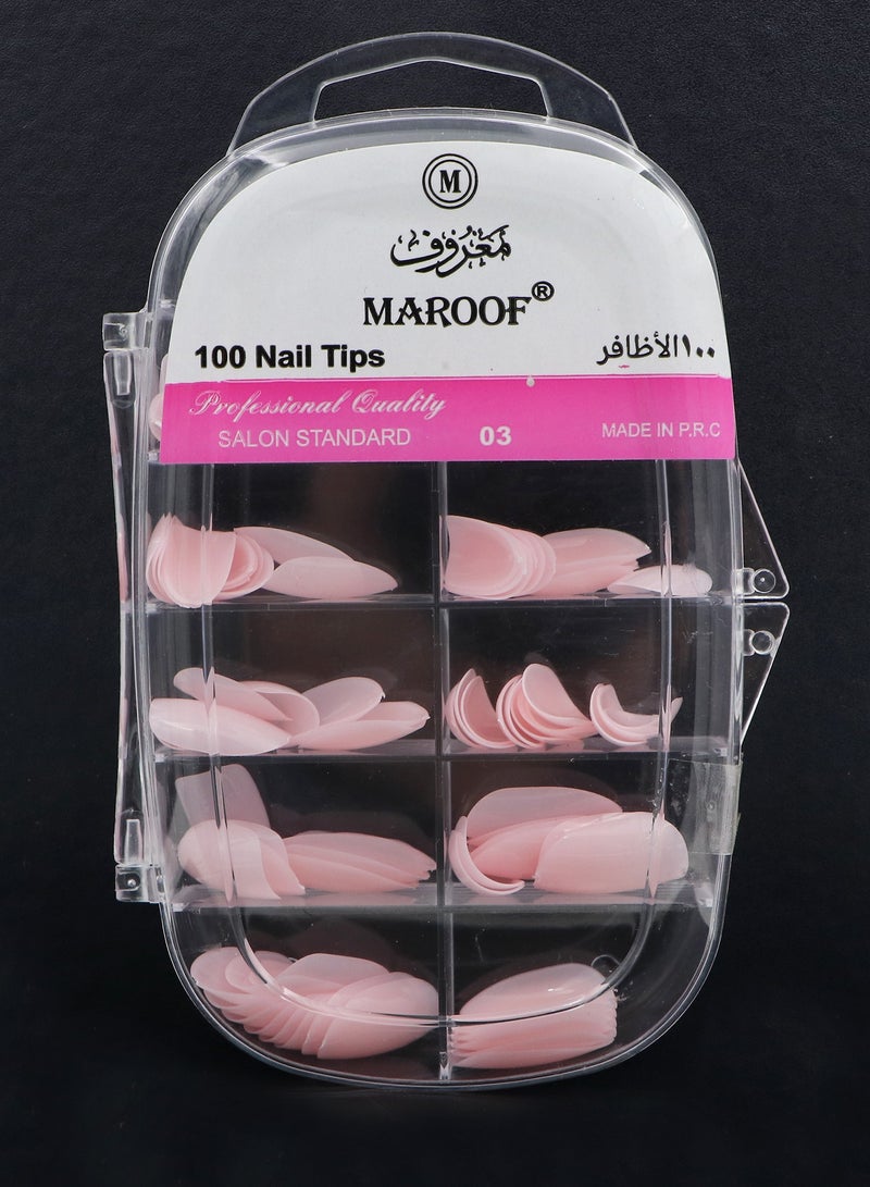 MAROOF مرووف نصائح الأظافر الصلبة 03 وردي - Image 5