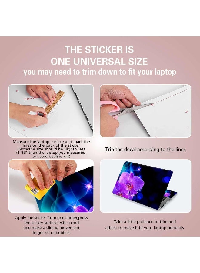 Home Trove RICHEN Laptop Notebook Skin Sticker Cover Decal Fits 12 13 13.3 14 15 15.4 15.6 inch Laptop Protector Notebook PC | Easy to Apply, Remove and Change Styles (Phalaenopsis) - Image 3
