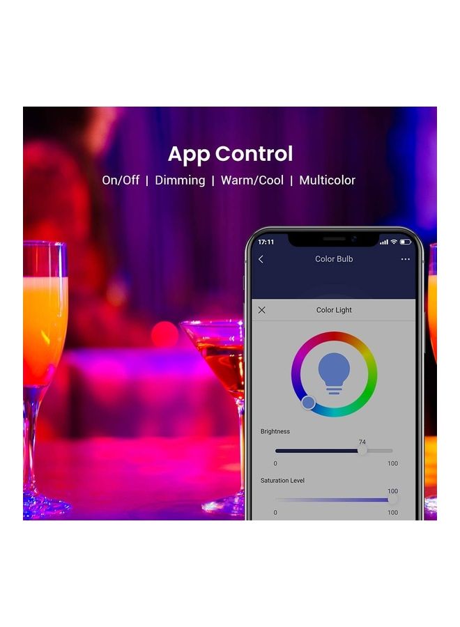 NIBEMINENT Smart Bulb A60 10W RGB WIFI Control Red/Green/Blue A60mm - Image 5