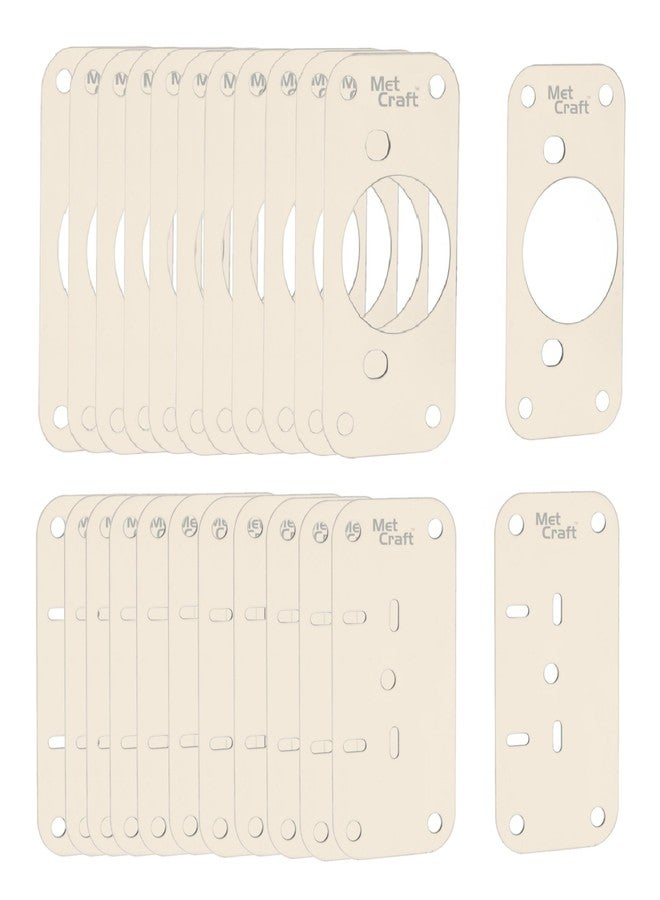 Met Craft Stainless Steel 304 Grade Cabinet Repair Plates with Pre-Punched Holes and Screws I Universal for All Auto Concealed Hinge I for Doors, Cabinets, Cupboard Door, Wardrobes (Silver,12 Set) - Image 1