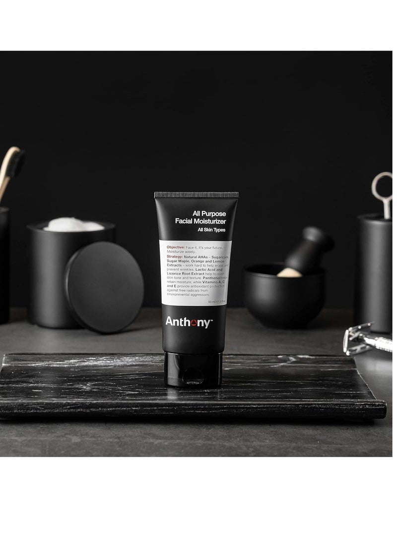 Anthony Anthony Sensitive Skin Duo, All-Purpose Facial Moisturizer - Men’s Hydrating Lotion for Dry Skin and Algae Facial Cleanser  - Image 2