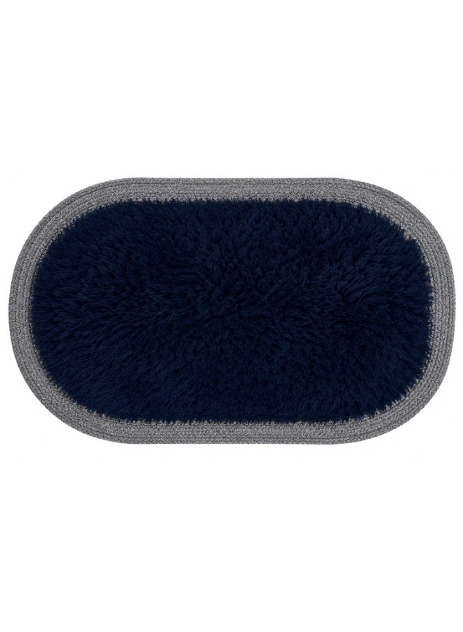 Lacoz Ultra Soft Shaggy Floor Mat with Non-Slip Backing, Washable Plush Rug for Bedroom, Living Room, Bathroom, Kitchen & Entryway Blue - Image 1