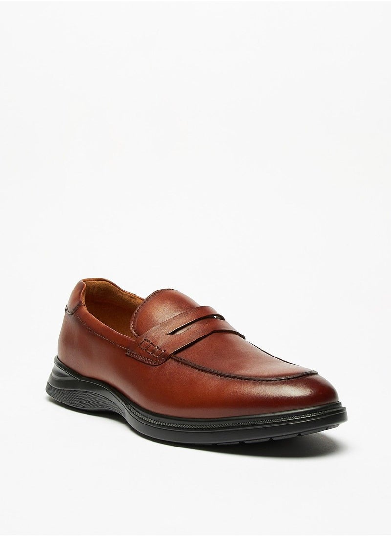 Le Confort - Mens Solid Slip On Penny Loafers - Image 1