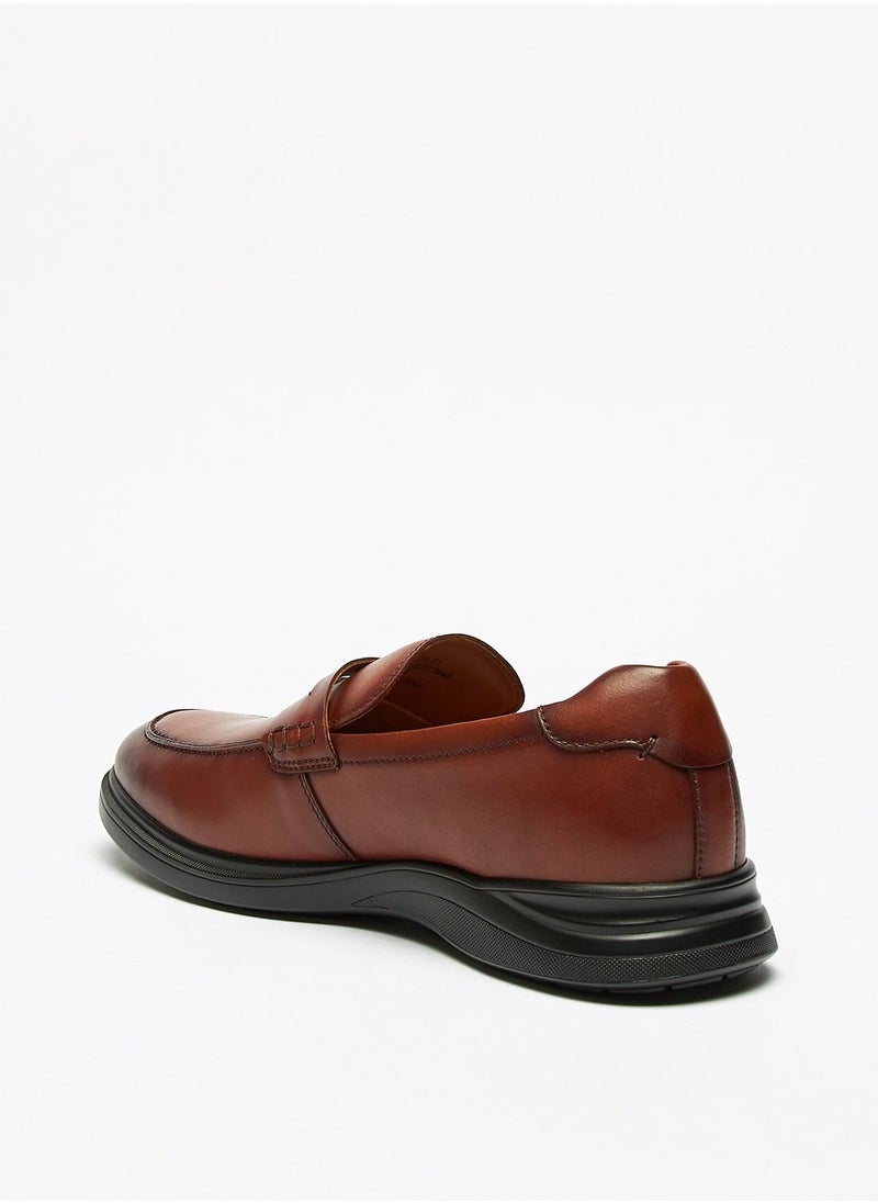 Le Confort - Mens Solid Slip On Penny Loafers - Image 1