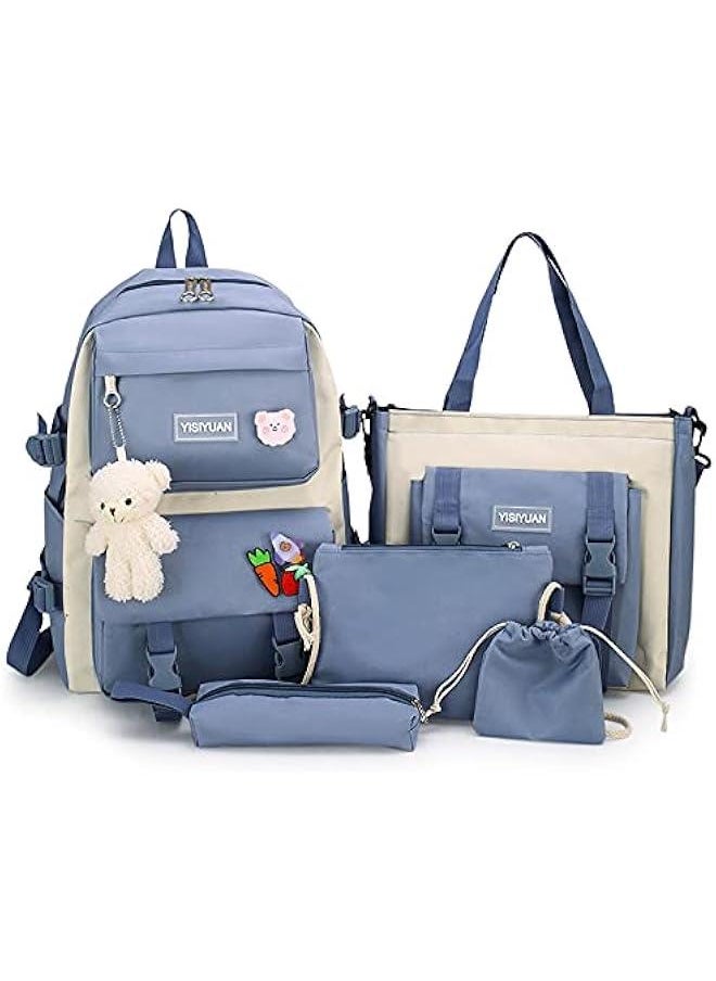 Backpack Fashion Large Capacity 5-Piece Backpack Set with Small Cell Phone Purse,handbag,Receive Bag,Pencil Box - pzsku/Z04284C2728EDC34A7E1AZ/45/_/1737791348/26d8624d-0ee5-422e-ad9a-25fde44a60a6